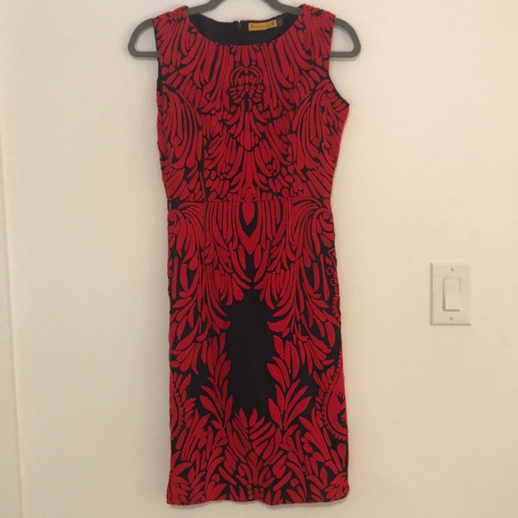 Vibrant Anthropologie embroidered Spice Tree dress - Picture 3 of 8